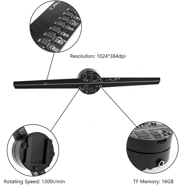 دستگاه LED هولوگرافی مدل HD-F42 WiFi